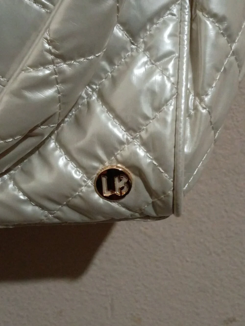 Lemonbella Jennifer Quilted Pickleball Tote Handbag Diamond Pearl New with Tags - Picture 7 of 16